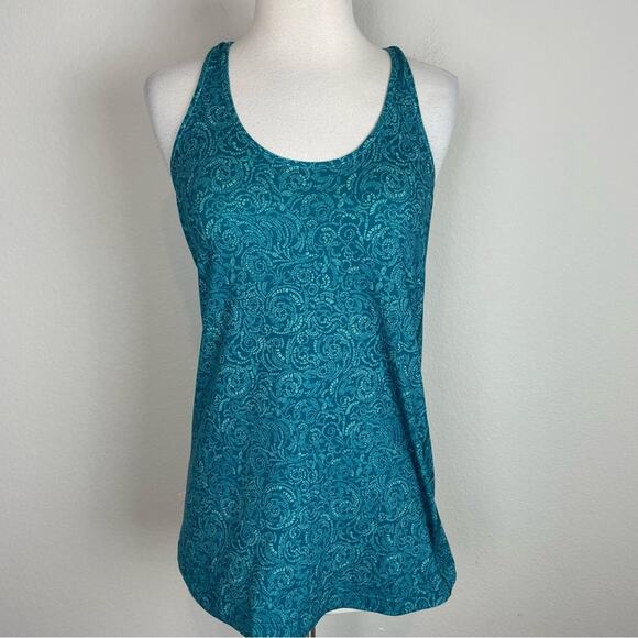 Lululemon Green Cool Racerback Foil Manifesto Bali Breeze Tofino Teal Tank Med - Picture 1 of 8